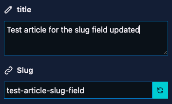 Slug field